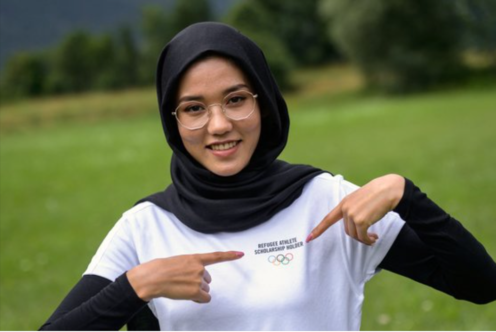 2020 도쿄올림픽 난민대표팀 소속 아프가니스탄 출신 사이클 선수인 마소마 알리 자다.(25). 그녀는 자신의 도전이 아프간 여성들에게 희망이 되길 바란다고 밝혔다.