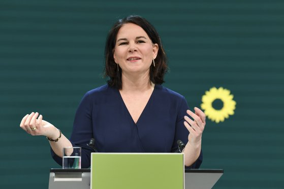 독일 녹색당의 총리 후보 안나레나 배어복 녹색당 공동대표(출처=연합뉴스)