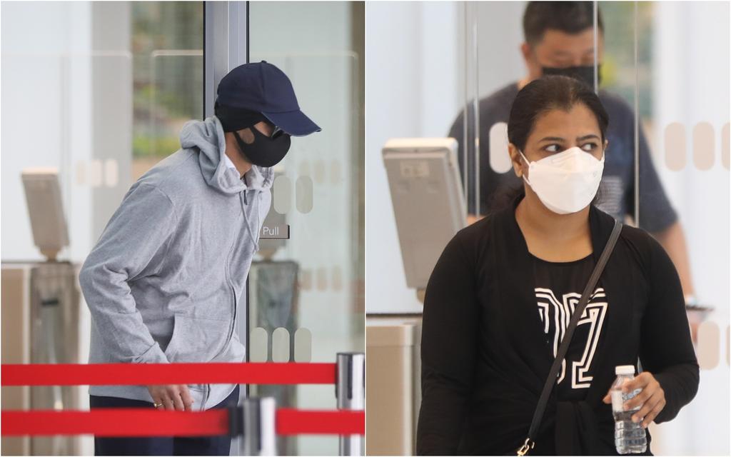 싱가포르 영주권자인 수레쉬(왼쪽)와 바라티(오른쪽). 싱가포르 입국 뒤 자가격리 호텔에서 30분 정도 방을 이탈해 이야기를 나눴다. 법원은 이들에게 징역 3주를 선고했다. 사진 싱가포르 투데이