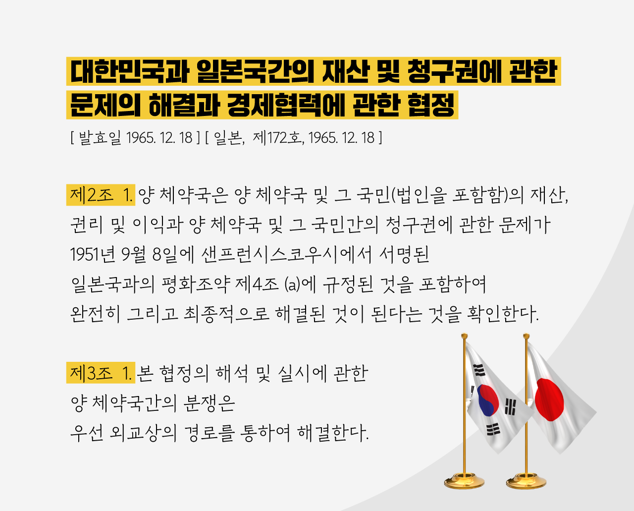 한일 양국이 1965년 정한 한일 청구권 협정