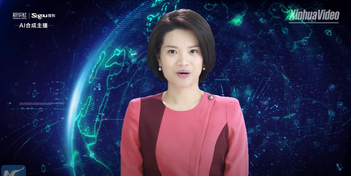 중국 신화통신이 공개한 여성 AI 앵커