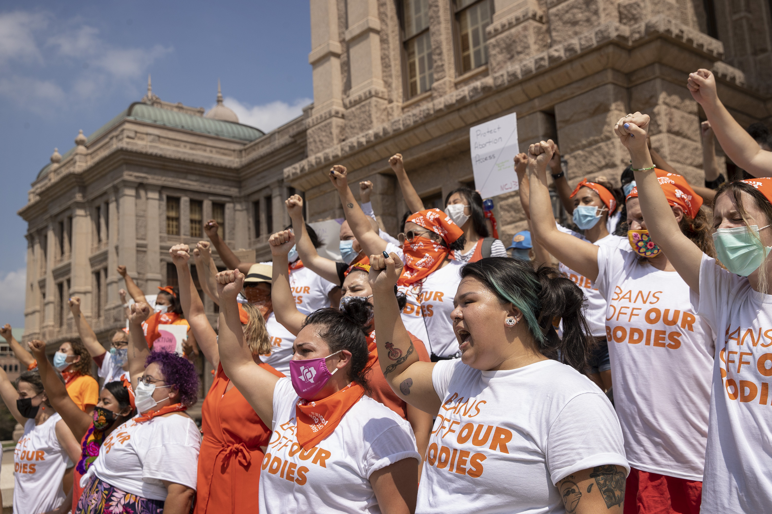 텍사스주의 ‘낙태 금지법’에 항의하는 시위