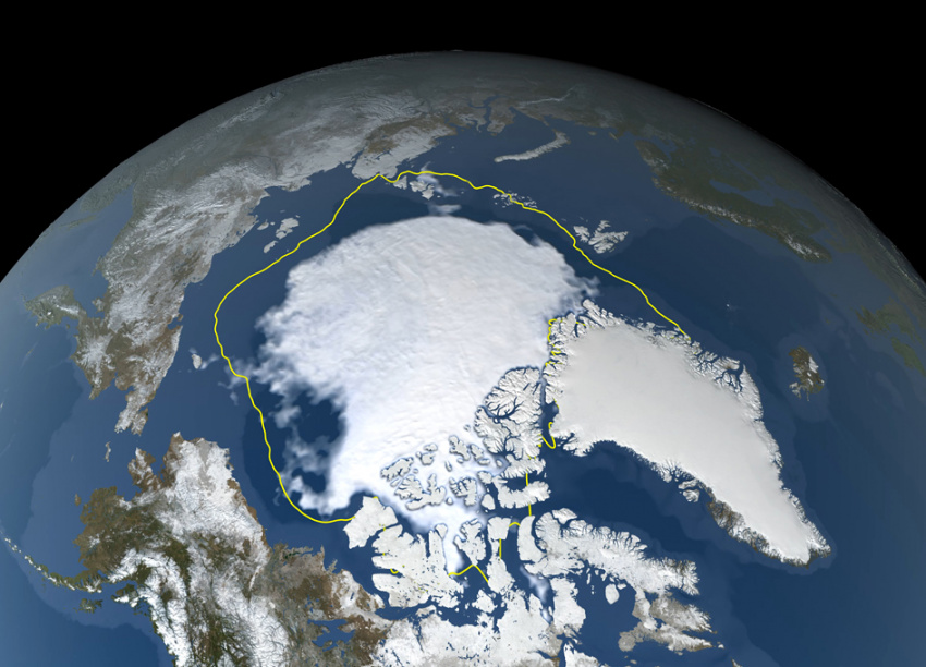 지난달 역대 12번째를 기록한 북극 얼음 면적