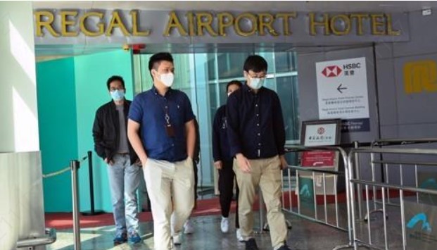 격리호텔로 사용되던 홍콩의 한 호텔에서 오미크론 확진자가 2명 나왔다. (사진은 감염자와는 무관함, 출처: 연합)