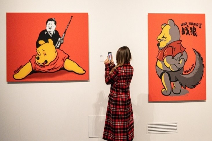이탈리아 브레치아에서 열리고 있는 중국 출신 화가 바디우차오 작품들 (출처: 연합)