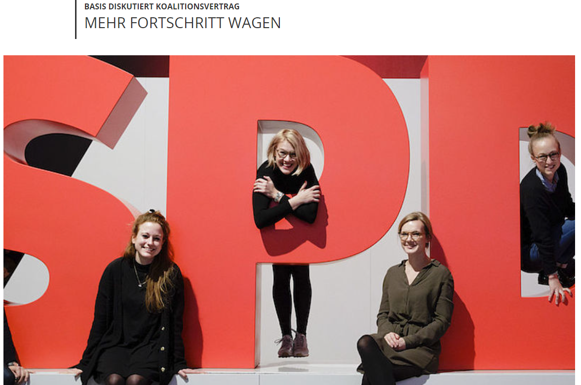 ‘신호등 연정’의 정책 기조 ‘더 많은 진보를 위한 시도(Mehr Fortschritt wagen)’ (출처=SPD 홈페이지)