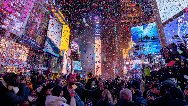 2019년 12월 31일 뉴욕에서 열린 2020년 새해 축하 '볼드롭' 행사