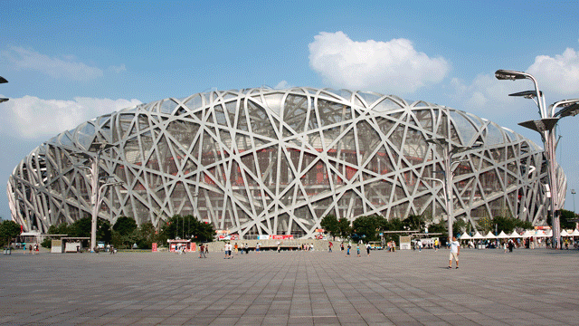 2008년 베이징 올림픽 당시의 파란 하늘 모습
