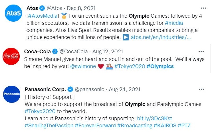 지난해 도쿄올림픽 후 멈춰버린 공식후원사 트윗
