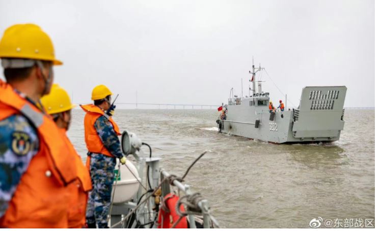 중국 인민해방군 동부전구 남중국해 훈련 모습 (출처: 중국 인민해방군 동부전구 웨이보)