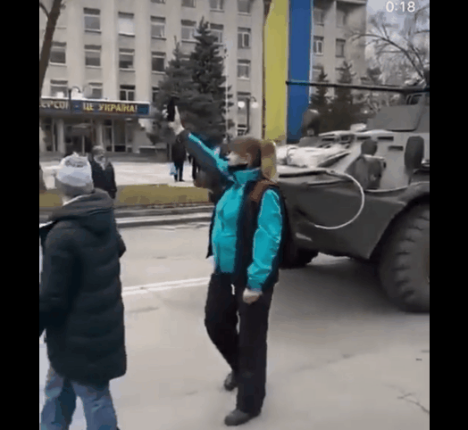 우크라이나 남부 헤르손시, 트위터 업로드 영상