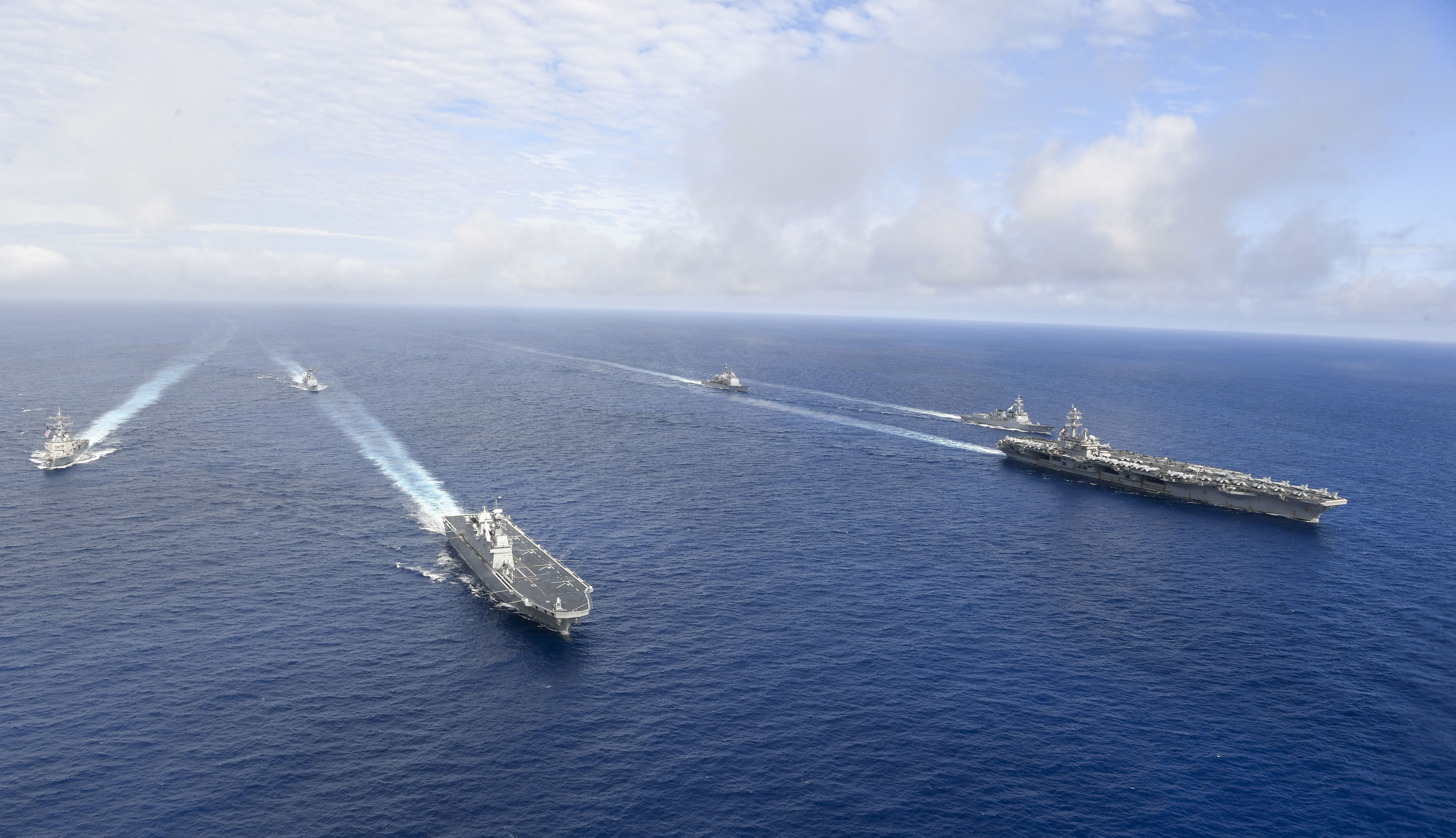 지난 4일 실시한 한·미 해군 간 항모강습단 연합훈련(출처:합동참모본부)