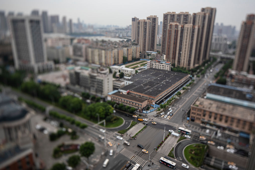 2019년 코로나19 바이러스가 처음 확산된 중국 우한 시 화난 수산시장 인근의 모습