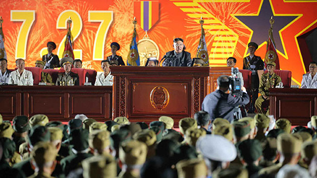 지난해 전승절에는 김정은 국무위원장이 전국노병대회에 참석해 연설했다