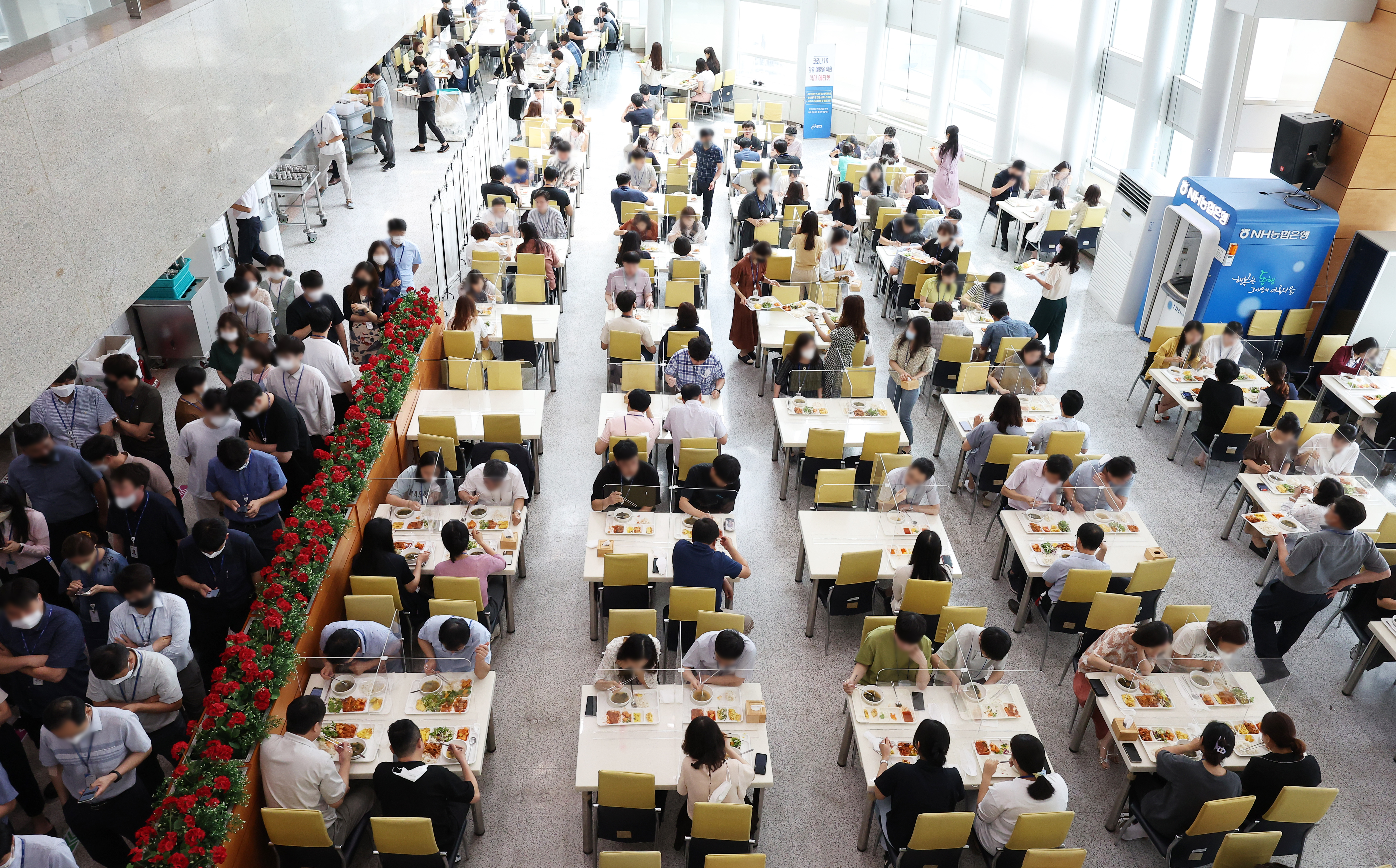 경기도 용인시청 구내식당이 붐비고 있는 모습. 최근 젊은 직장인들 사이에서는 점심 값을 절약하기 위해 인근 관공서 구내식당을 이용하는 경우가 있다. (사진 출처=연합뉴스)