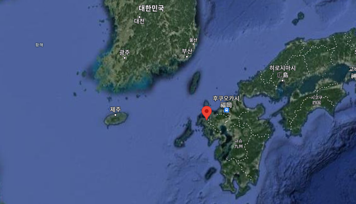 일본 나가사키현 마츠우라시 다카시마(빨간색 표시, 사진=구글맵)