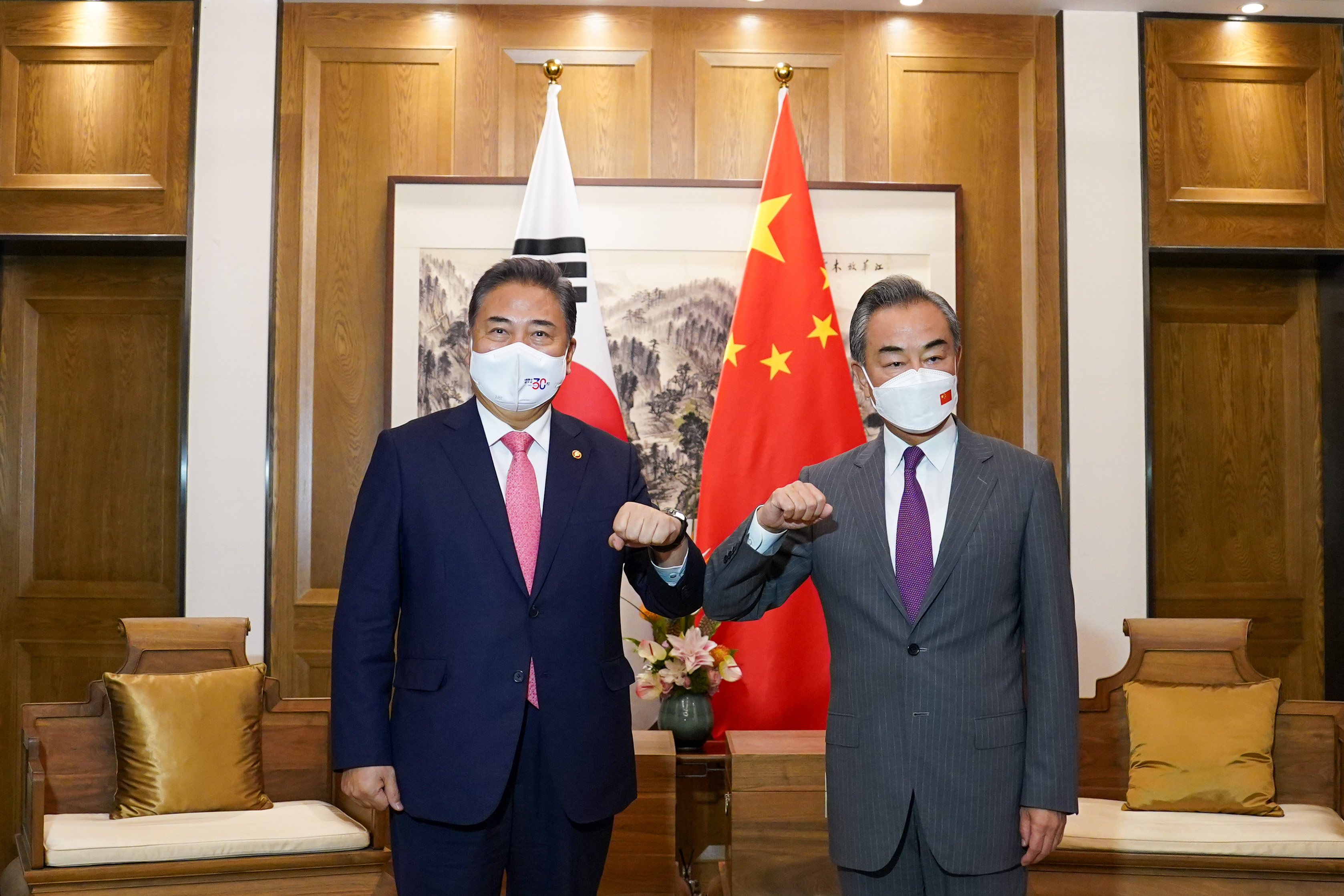 박진 외교부장관은 펠로시 미국 하원의장 방한 5일 뒤 왕이 중국 외교부장과 회담했다(사진출처:외교부)
