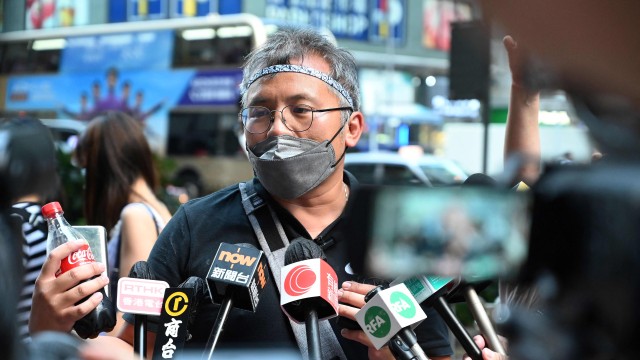 지난달 20일 공무집행방해 혐의로 기소된 홍콩 기자협회장 (출처: 연합뉴스)