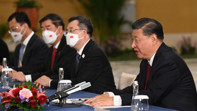 현지 시각 14일, 미·중 정상회담에서 발언하는 시진핑 중국 주석 (사진:연합뉴스)