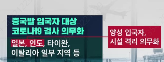 중국발 입국자를 규제하는 나라들이 늘고 있다. (그래픽: KBS 이경민)