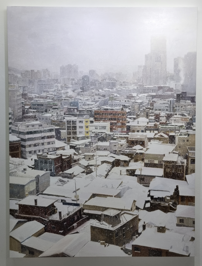 정재호 〈서울의 눈〉, 2023, 캔버스에 오일, 200 x 150cm