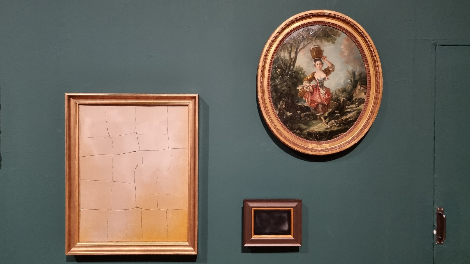 오른쪽 위가 프랑수아 부셰의〈버터 파는 소녀〉, 왼쪽이 신미경의 작품.