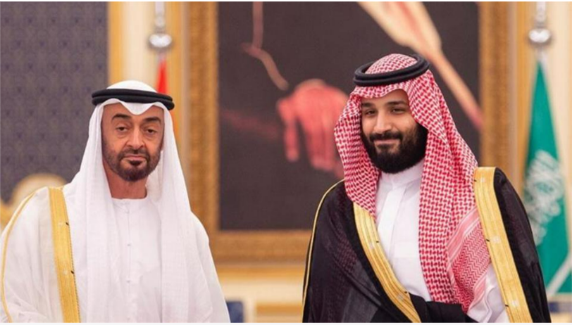 무함마드 빈 자이드 알 나흐얀 UAE 대통령(왼쪽)과 무함마드 빈 살만 사우디 왕세자(출처: Reuters)