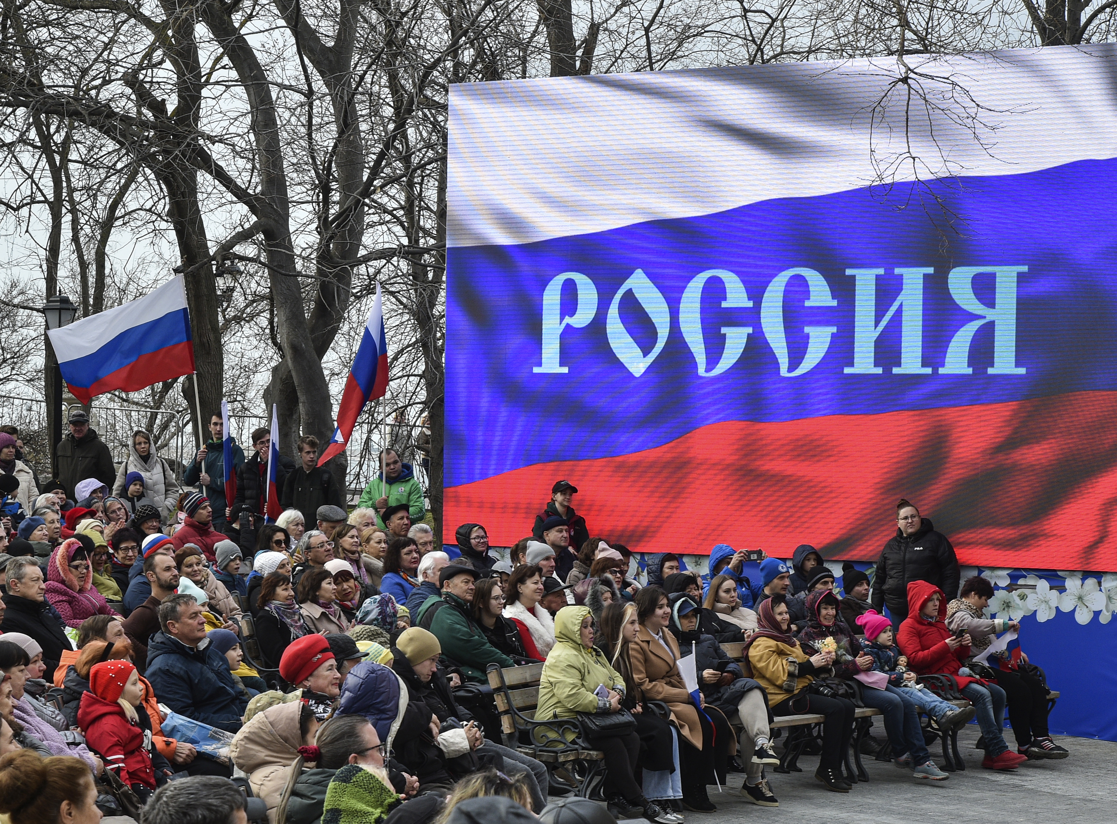 크림반도 세바스토폴에서 열린 러시아의 크림반도 합병 9주년 기념식