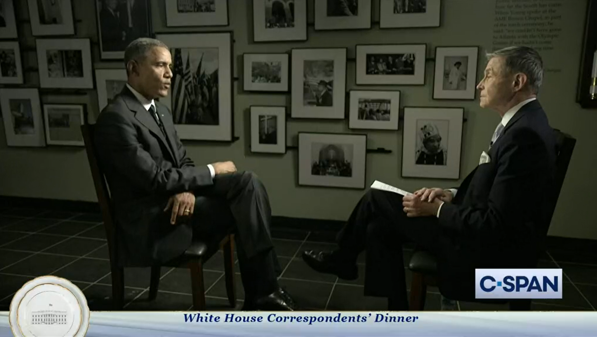 오바마 대통령과 마지막 인터뷰를 하는 CBS 빌 플랜트 기자.