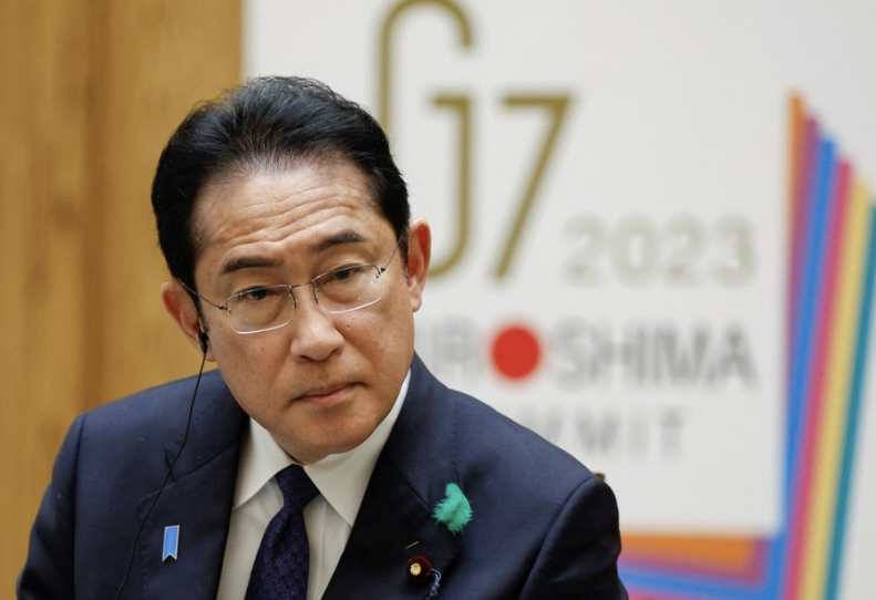 기시다 일본 총리는 언론 합동 인터뷰에서 이번 히로시마 G7 정상회의를  ‘중국과 러시아의 힘에 의한 일방적 현상 변경을 허용하지 않는다’는 메시지를 국제사회에 발신하는 계기로 삼겠다고 말했다. (사진: 연합뉴스)