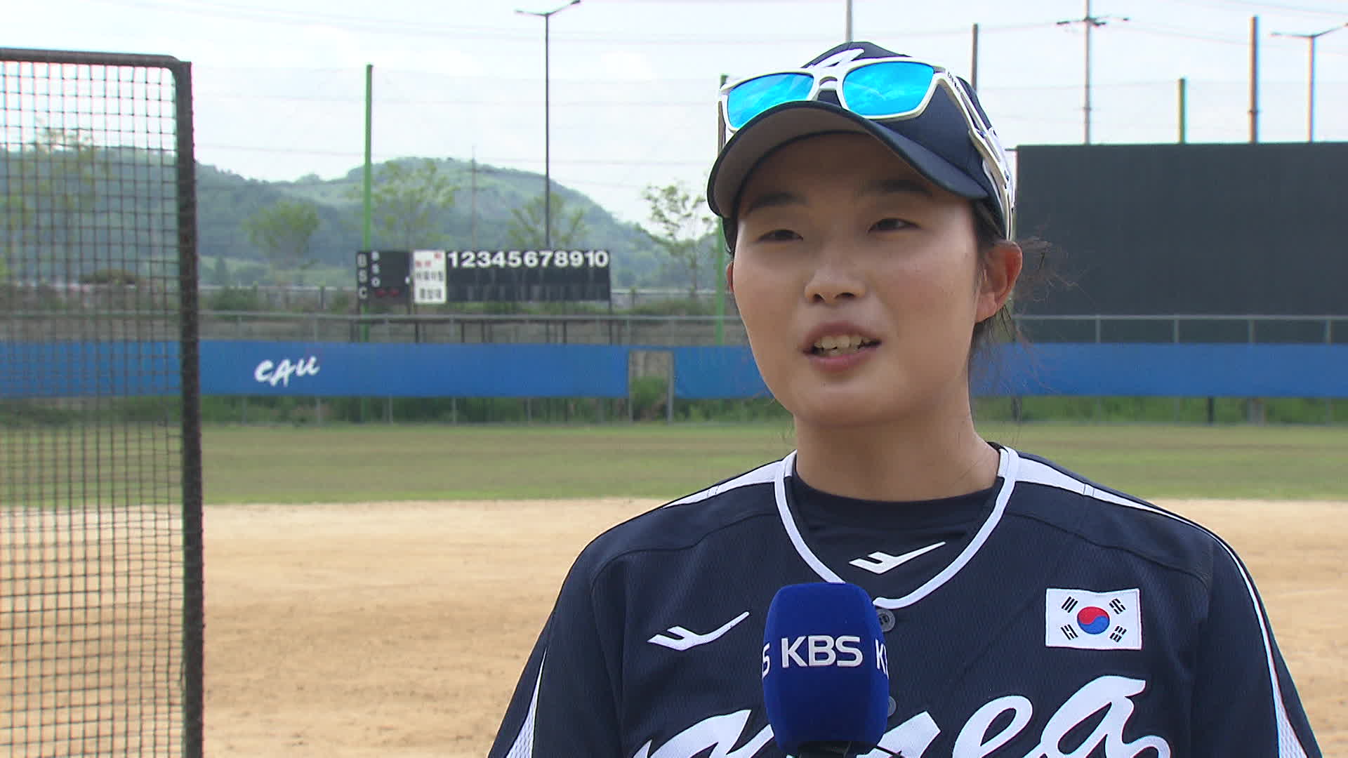 チャン・ユンソ、女子野球チーム一塁手