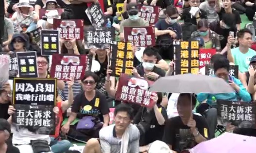  2019년 홍콩 빅토리아 공원에서 열린 반정부 시위