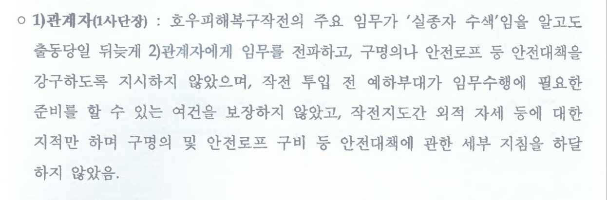 KBS가 입수한 국방부 장관 결재 해병대 1사단 고 채 상병 사망원인 수사 및 사건처리 관련 보고서 중 ‘결론’ 부분
