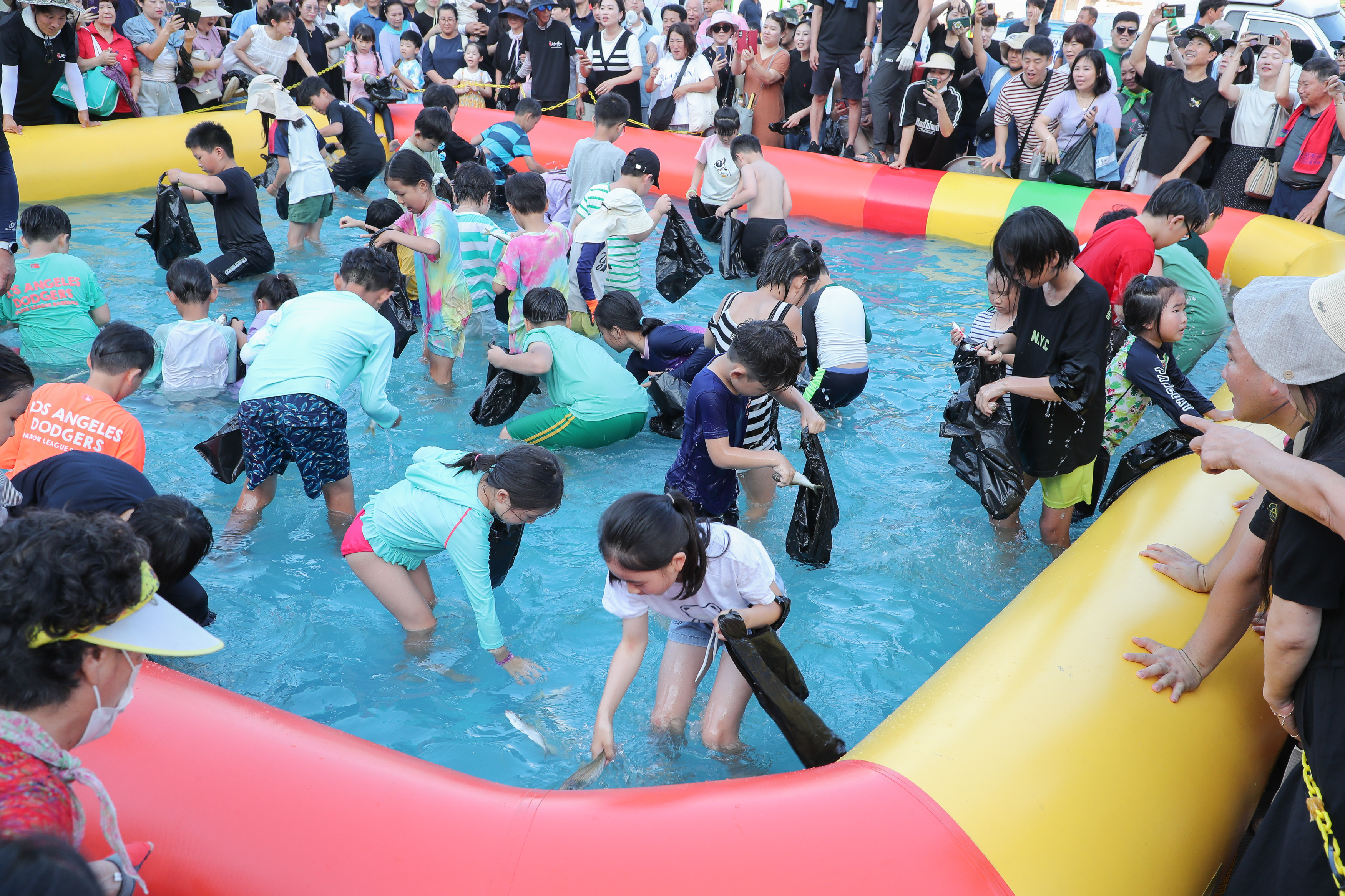 제22회 광양전어축제 ‘맨손 전어잡기’ 체험, 광양시 제공