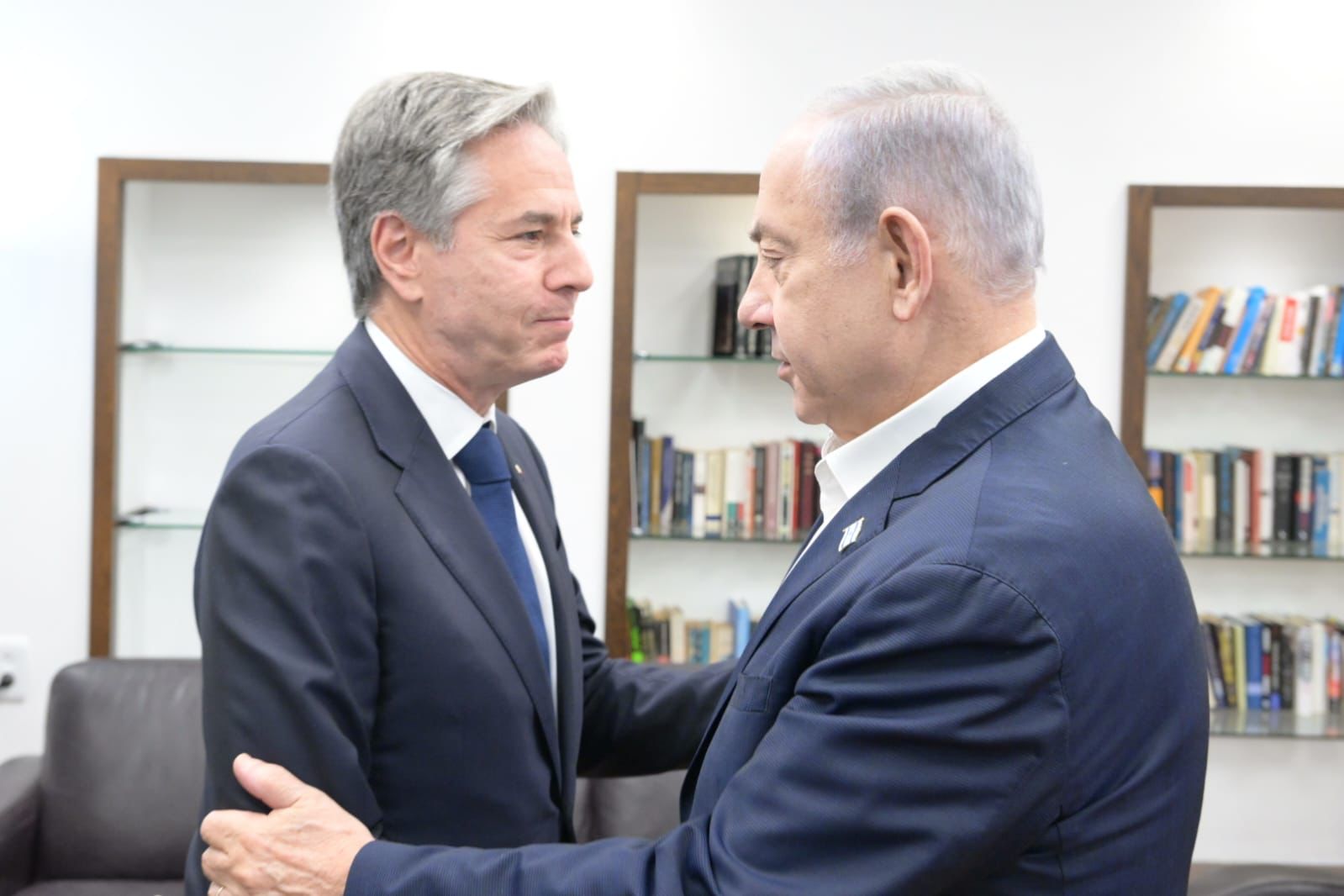 블링컨 미국 국무장관이 현지 시간 지난 3일, 이스라엘을 방문해 네타냐후 이스라엘 총리와 만났다. (사진 출처: UPI)
