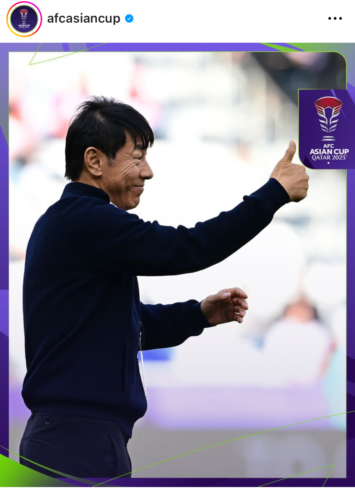 AFC 2023아시안컵 공식 계정에 게재된 신태용 감독