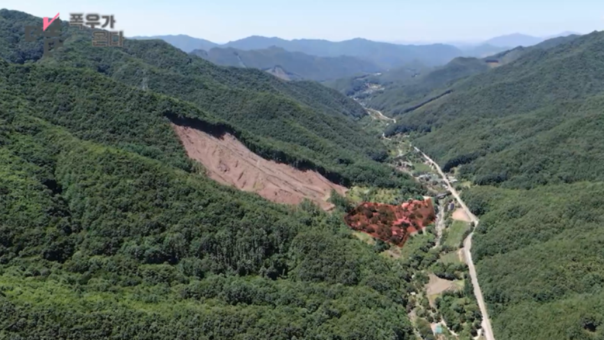 충북 영동군 상촌면 흥덕리 전경.