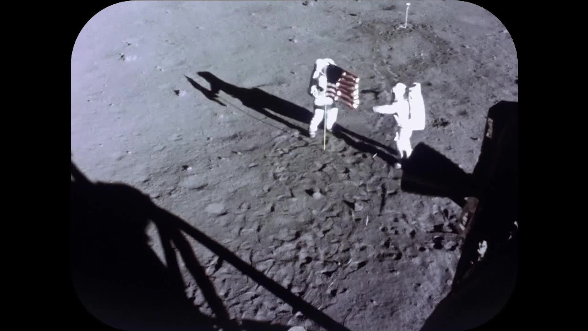 아폴로 계획에 따른 달 착륙 당시 사진