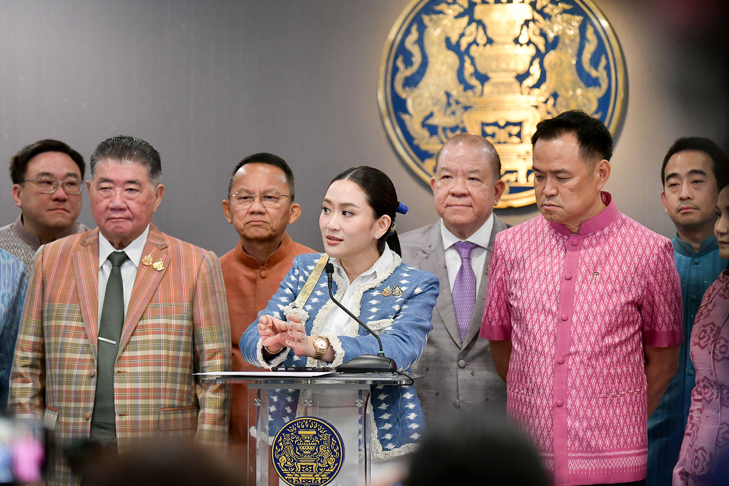 지난 2월 11일, 패통탄 친나왓 태국 총리가 ‘주류 판매 규제 재검토’ 관련 기자회견을 하고 있다.(사진 출처 : 태국 방콕포스트)