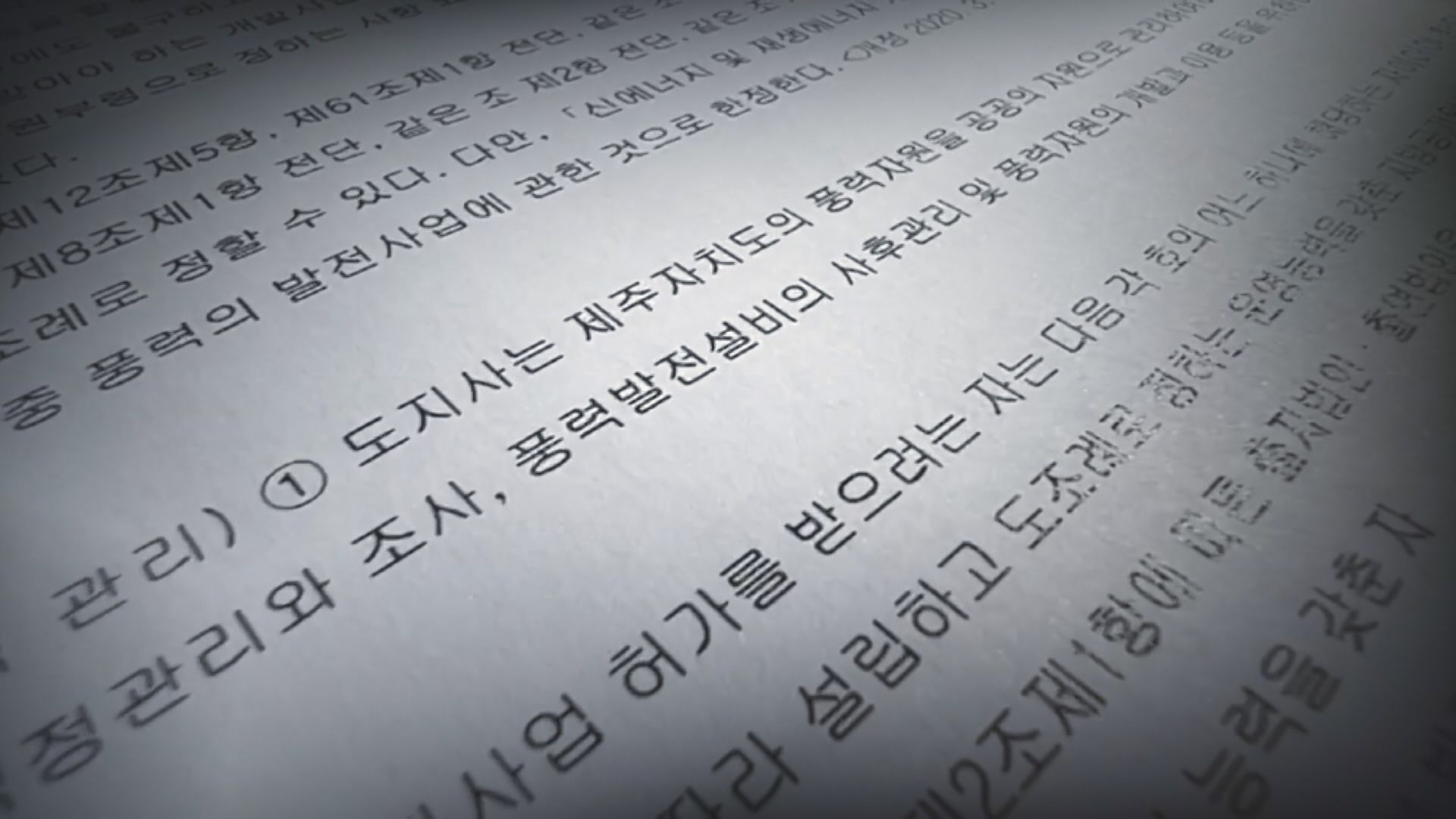 제주특별법 제304조 제1항은 제주도의 풍력자원을 공공의 자원으로 관리하여야 한다고 명시하고 있다.