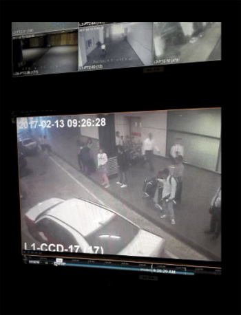 공항 택시 정류장에 찍힌 CCTV 장면