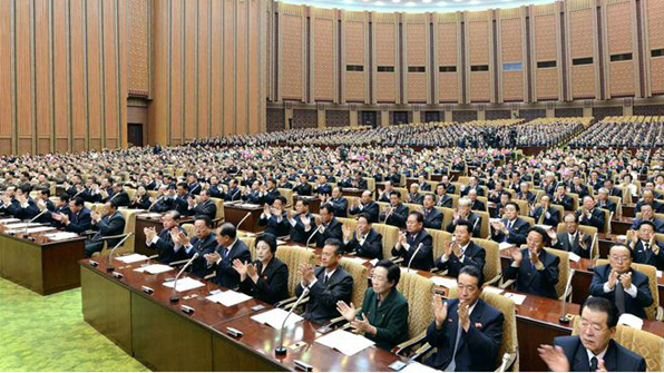 작년 4월, 평양 만수대의사당에서 개최된 13기 3차 북한 최고인민회의 (사진=노동신문)