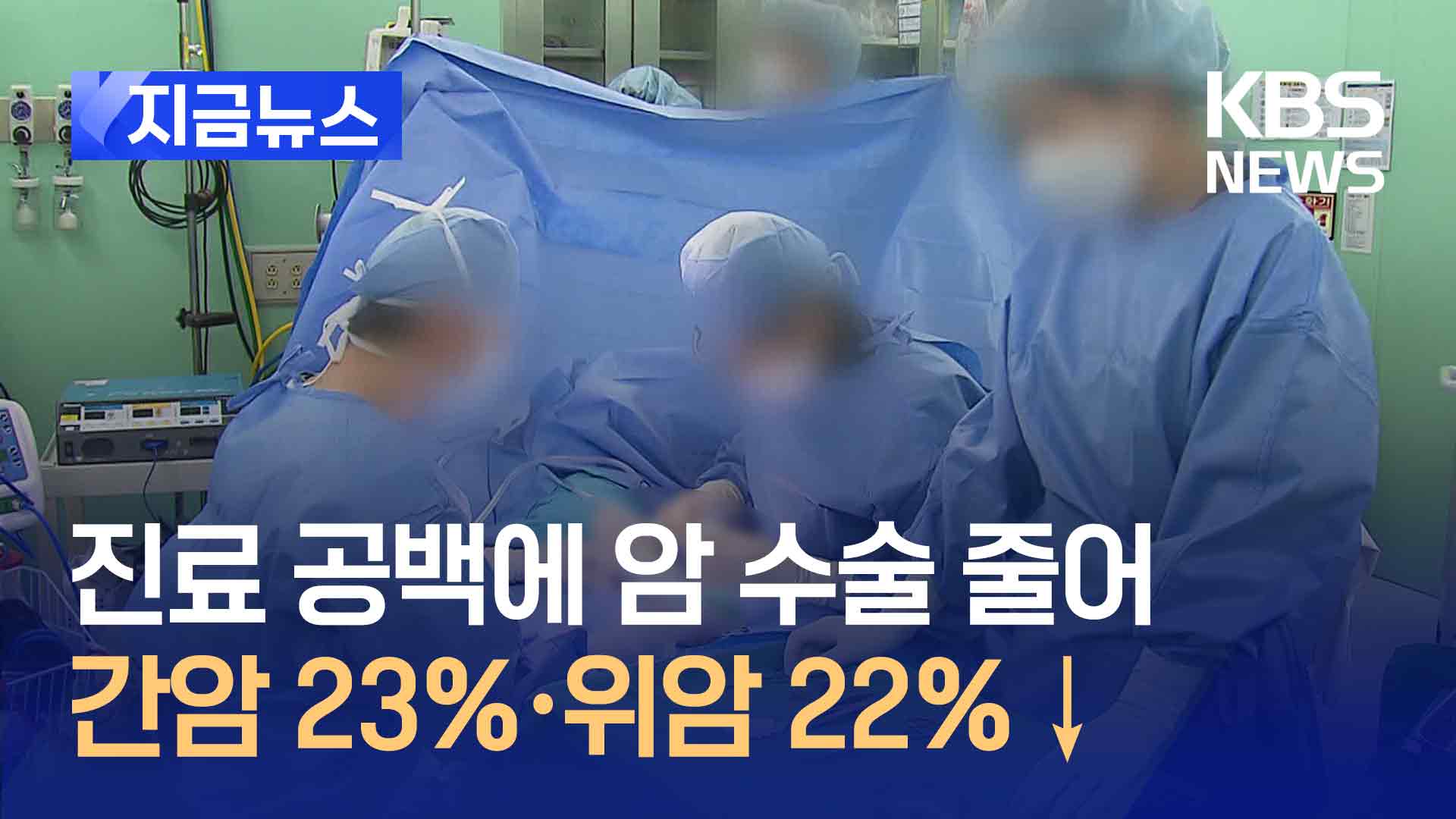 진료 공백속 암 수술 줄어…간암 23%·위암 22%↓ 