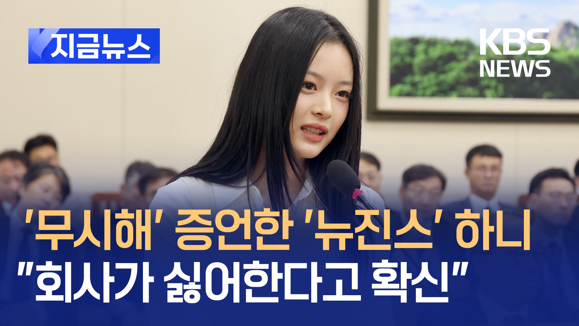 국회 출석 ‘뉴진스’ 하니 “회사가 ‘뉴진스’ 싫어한다 확신”