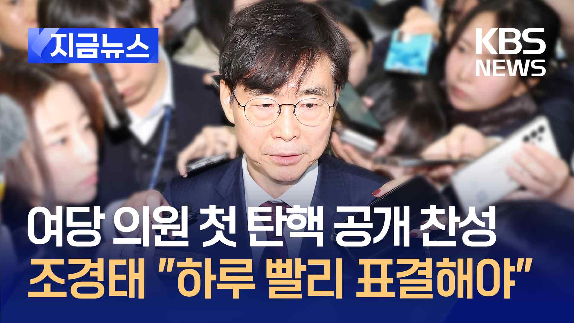 조경태, 탄핵 공개 찬성…“하루 빨리 표결해야” [지금뉴스]