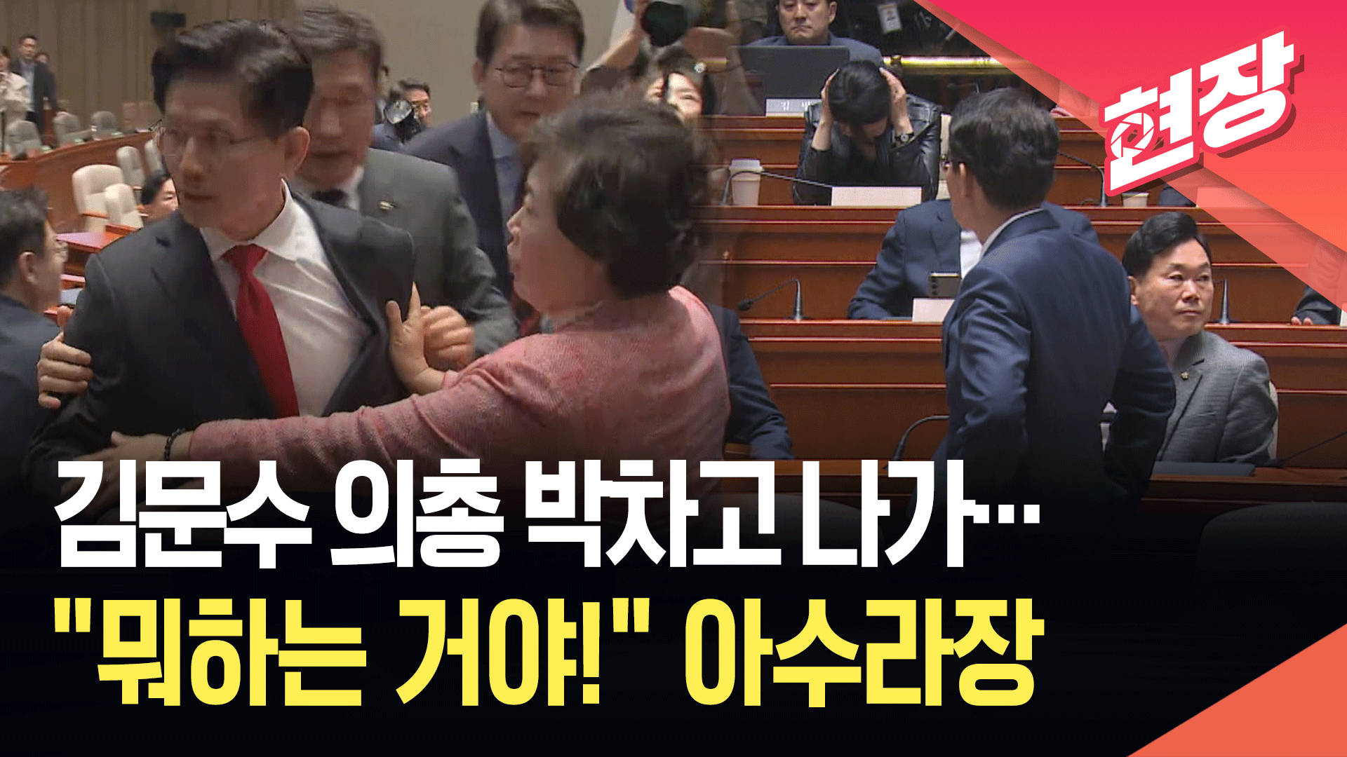 [영상] 김문수 의총 퇴장에 “뭐 하는 거야!” 고성 난무…‘아수라장’