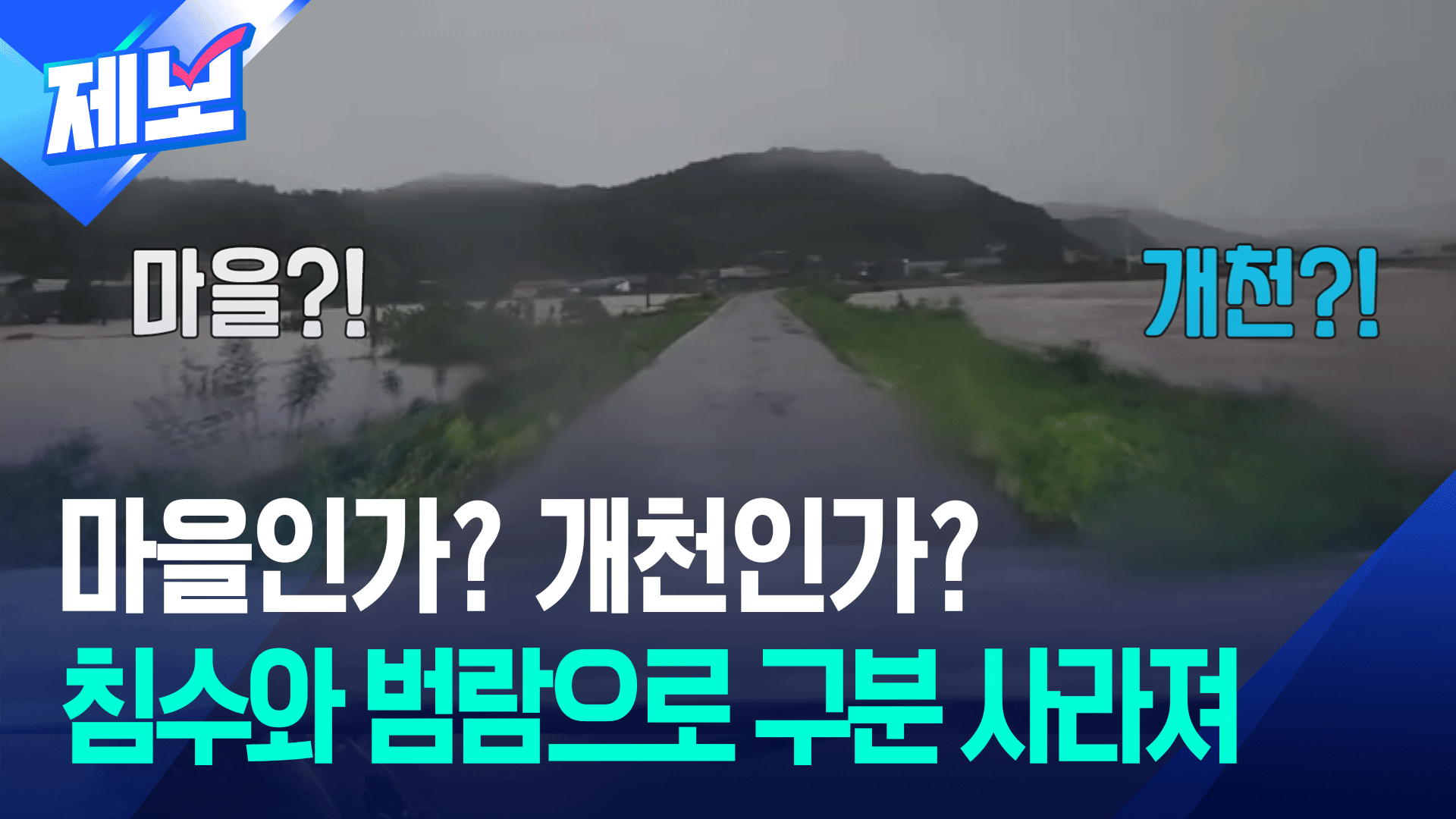 [제보] 마을은 침수, 개천은 범람으로 구분이 어려워진 당진시 현황