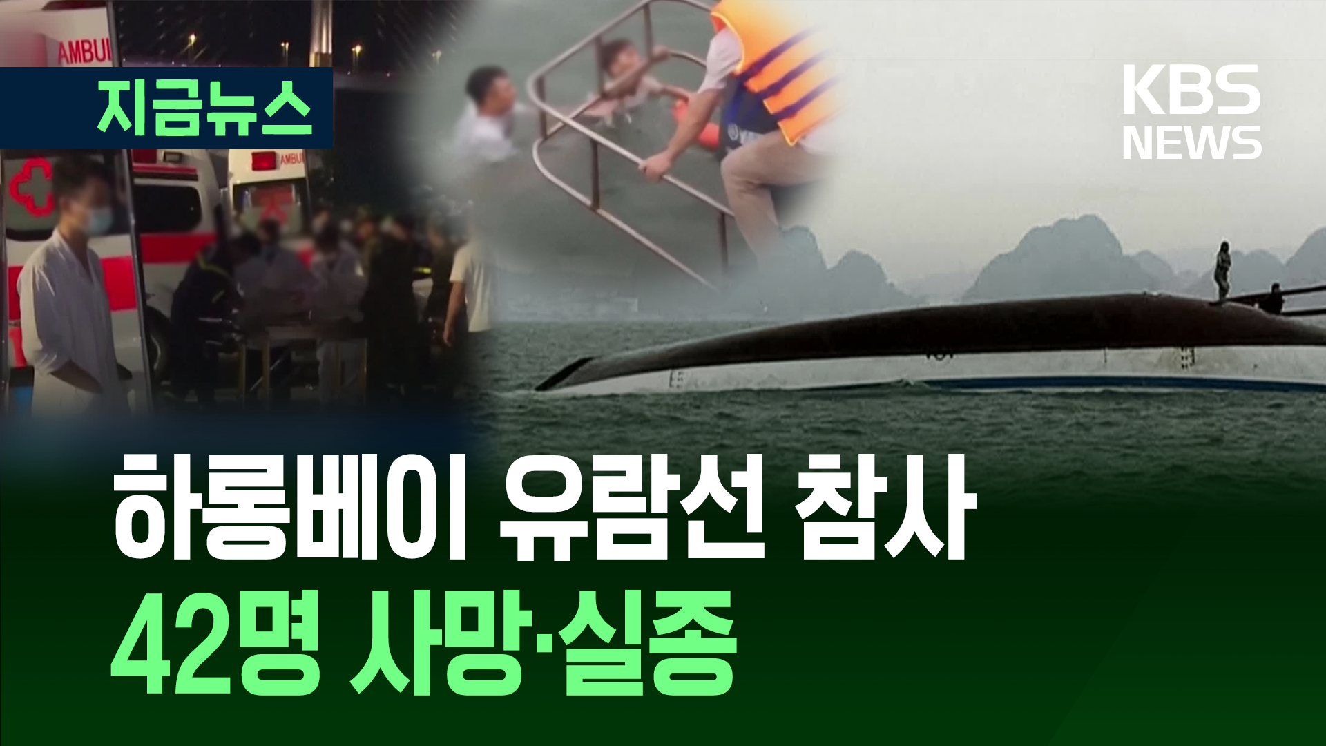 베트남 하롱베이서 유람선 전복…42명 사망·실종