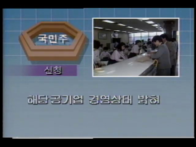 노태우 총재, 국민주 보급방안 발표