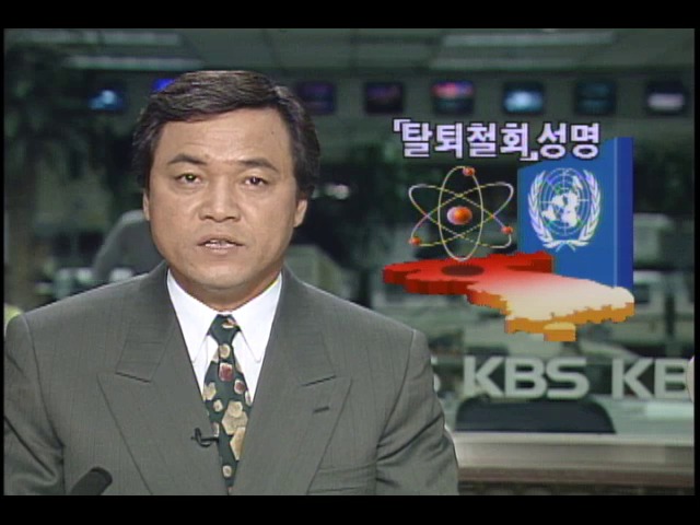 UN 안전보장이사회 북한 탈퇴철회 성명
